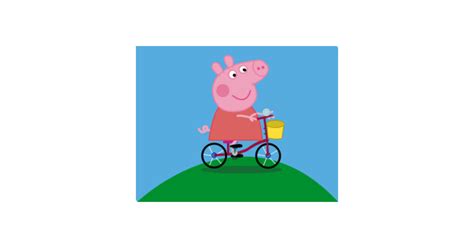 Peppa Pig on a bike - Peppa Pig - T-Shirt | TeePublic