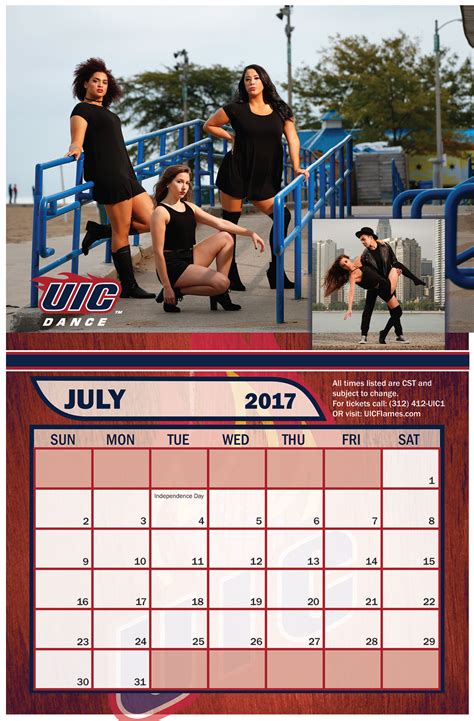 UIC Flames 2017 Calendar on Behance