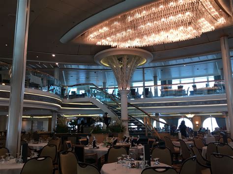 Main Dining Room aboard Royal Caribbean's Vision of the Seas Royal Caribbean, Seas, Chandeliers ...