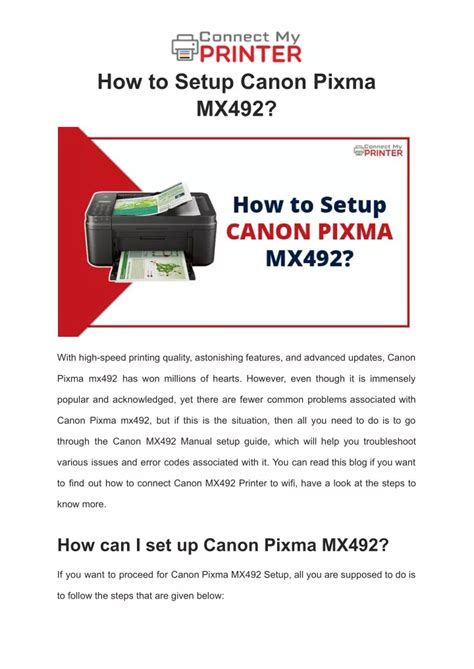 PPT - How to Setup Canon Pixma MX492 PowerPoint Presentation, free download - ID:11046214