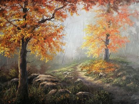 Learn How To Paint An AUTUMN Landscape In OILS! | Landscape paintings, Kevin hill paintings ...