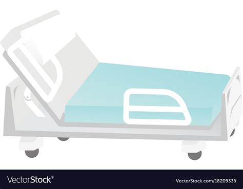 Empty medical bed cartoon Royalty Free Vector Image