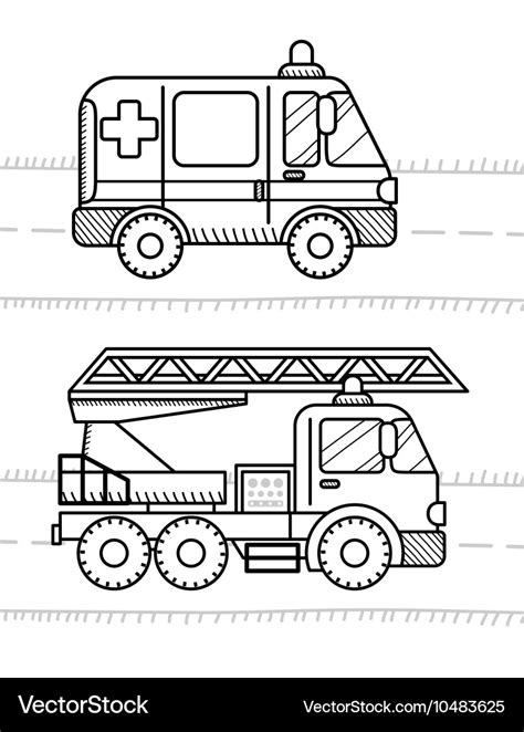 Cars and vehicles coloring book for your kids Vector Image