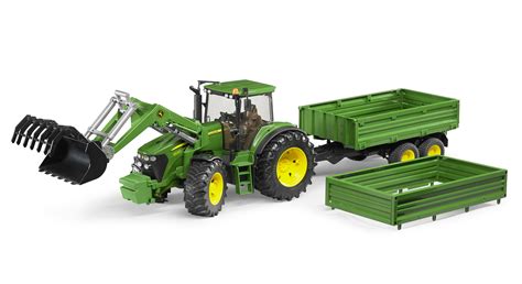 Bruder John Deere 7930 Tractor & Frontloader & Tipping Trailer Toy ...