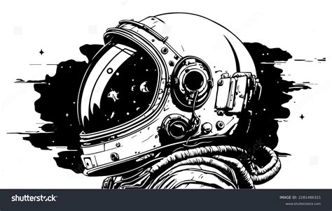 Astronaut Helmet Illustration