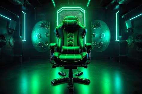 Premium AI Image | Futuristic cyberpunk chair adorned with neon lights ...