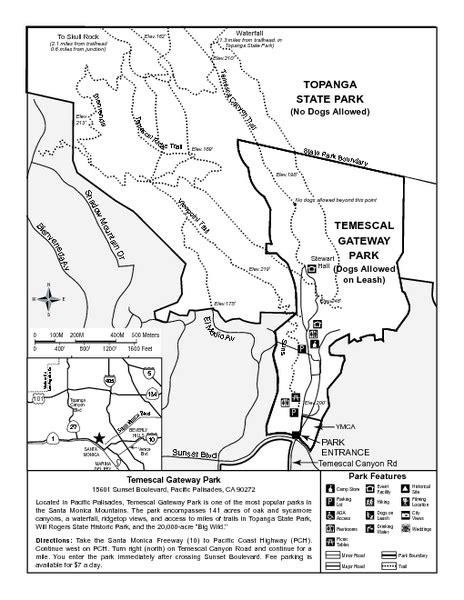 Temescal Canyon Trail Map - Temescal Canyon Los Angeles • mappery