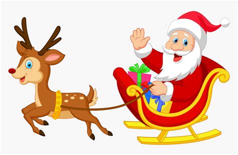 Transparent Santa With Rudolph Png Clipart - Santa And Rudolph Png, Png ...