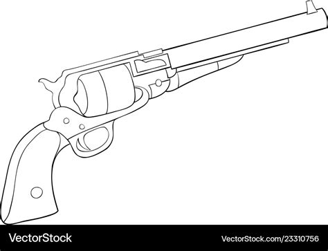 Adult coloring bookpage a cute gun image Vector Image