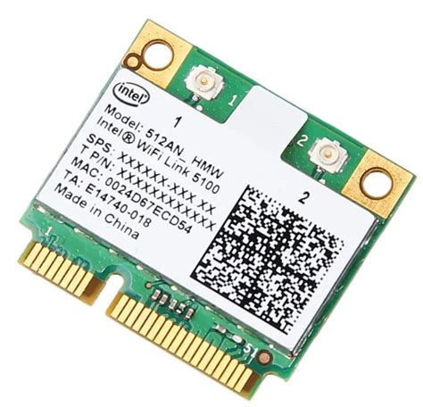 Dual Band 300mbps Wireless Card For Intel Wifi 5100 512an_hmw 802.11 A/g/n 300m Mini Pci-e Wlan ...