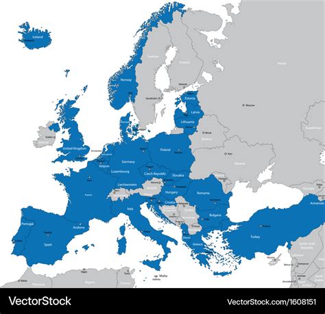 Nato in europe Royalty Free Vector Image - VectorStock