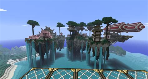 Minecraft floating modern city map - garaware