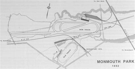 Map of Monmouth Park | Thoroughbred horse racing, Thoroughbred horse, Horse racing