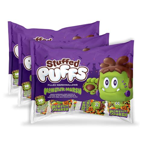 Amazon.com : Stuffed Puffs - Monster Marsh 3 Pack, Halloween ...