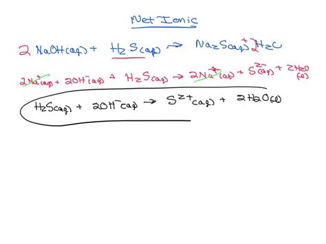 SOLVED: Write a net ionic equation for the overall reaction that occurs ...