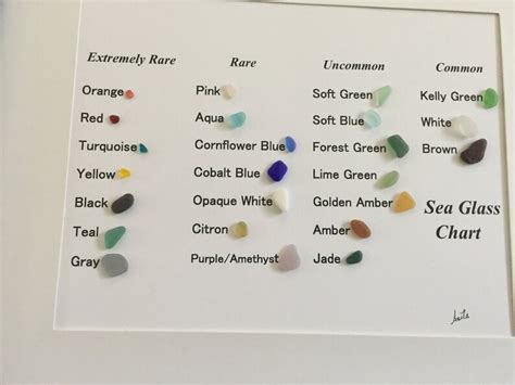 Sea Glass Identification Guide Chart Seaglass Collectors - Etsy Canada