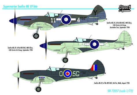 Supermarine Seafire Mk.XV (Late Version) model do sklejania Sword 72057