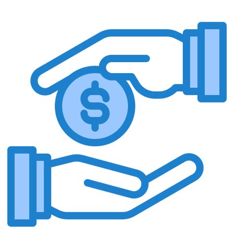 Money srip Blue icon