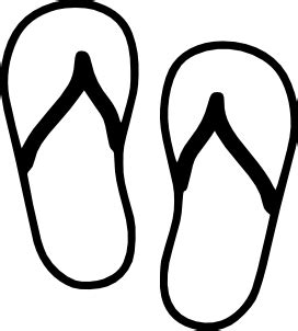 Flip Flop Outline - ClipArt Best