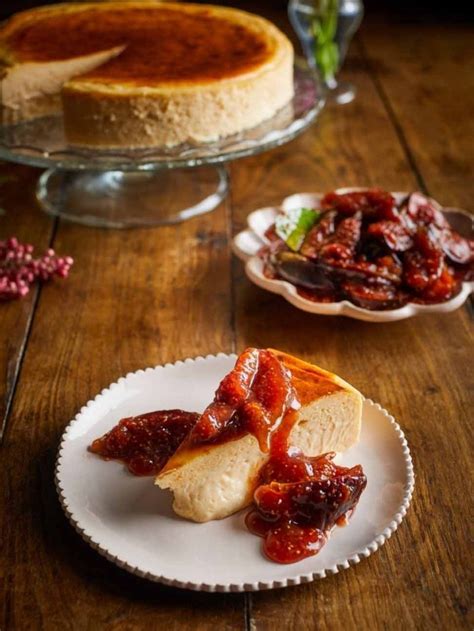 Baked cheesecake with fig compote | Jamie Oliver Christmas recipes