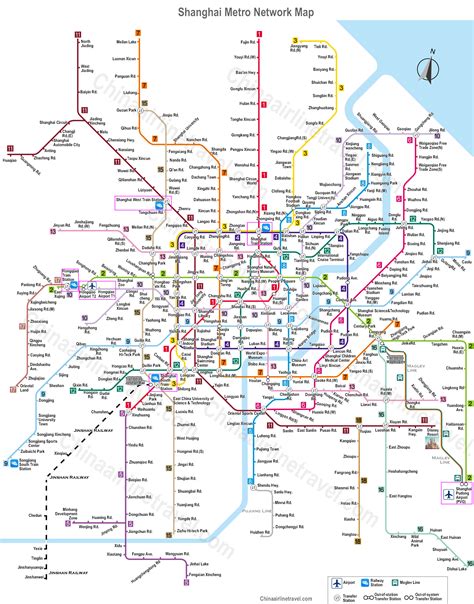 Shanghai Metro Map, Maglev Map, Rail Transit Map, 2024