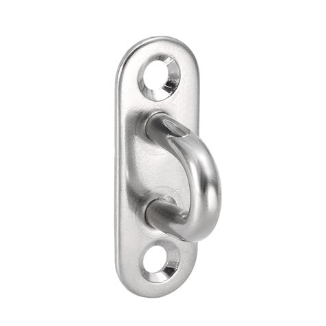 Stainless Steel Ceiling Hook Pad Eye Plate Hardware 45mmX15mmX21mm Staple Hooks Loop Wall Mount ...