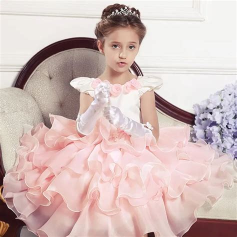 Baby girl easter princess dress wedding party birthday evening dresses ruffle flower girls ...