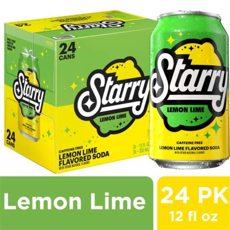 Pepsi Cola® Starry™ Lemon Lime Soda Cans, 24 pk / 12 fl oz - King Soopers