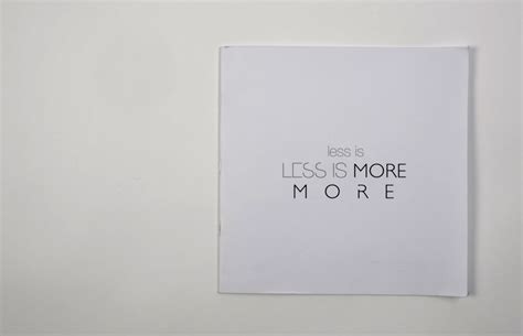 Less is More - Typographic Book 2016 on Behance