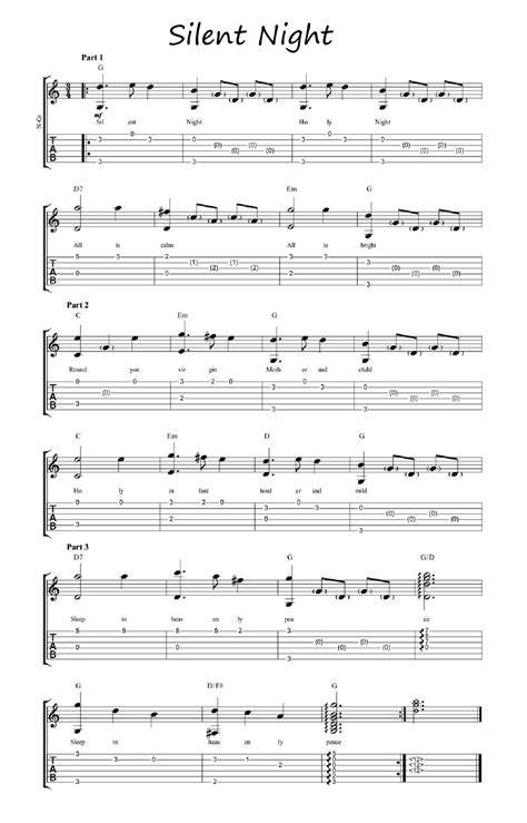 Learn my "Medium" difficulty fingerstyle arrangement of 'Silent Night ...