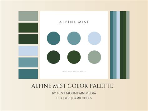 Alpine Mist Color Palette Brand Palette Small Business Branding Wedding Colors Paint Colors Logo ...