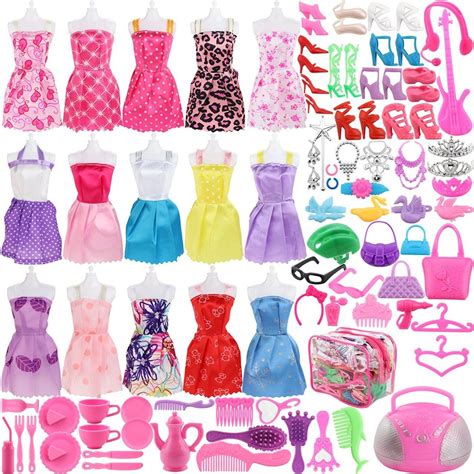 Set of 106 Barbie Clothes and Accessories Only $10.99! https ...