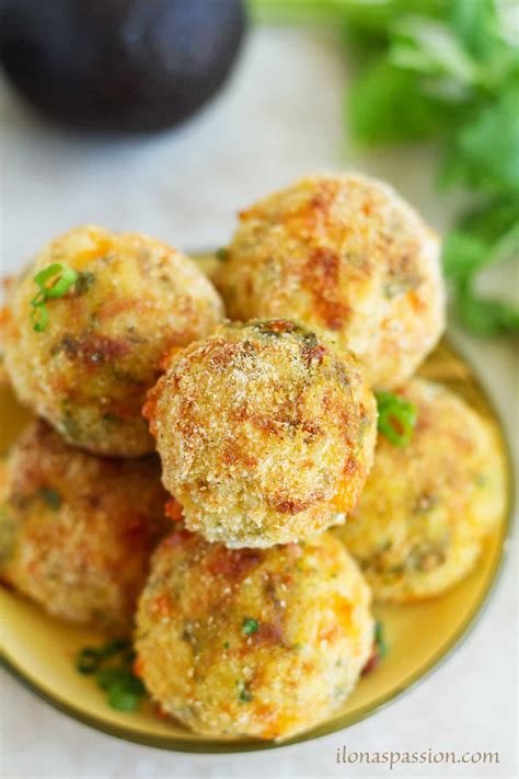 Baked Rice Balls with Avocado Cilantro Dip (Arancini) - Ilona's Passion