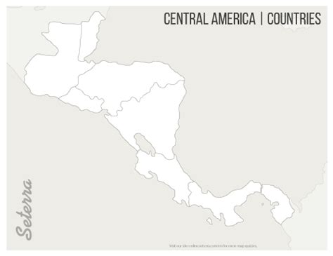Central America: Countries Printables - Seterra