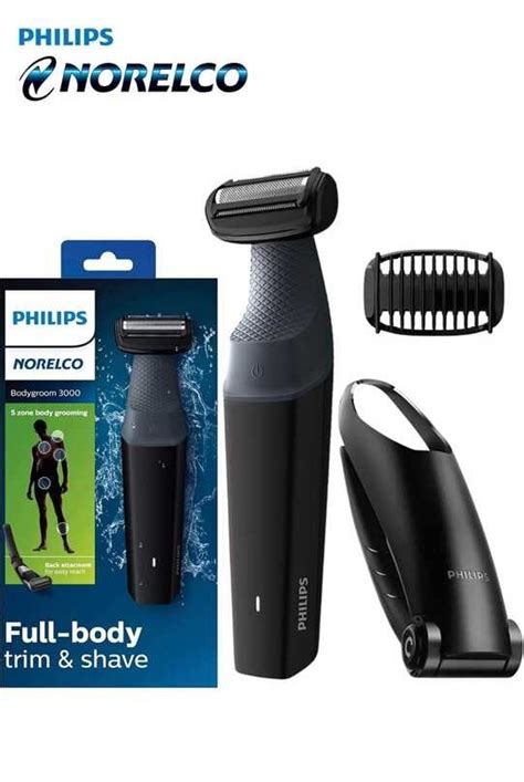 Philips Norelco Bodygroom Series 3010 Showerproof Body Trimmer For Men with Back Attachment ...