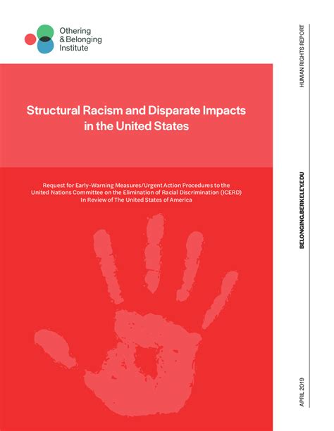 Structural Racism and Disparate Impacts in the United States | Othering & Belonging Institute