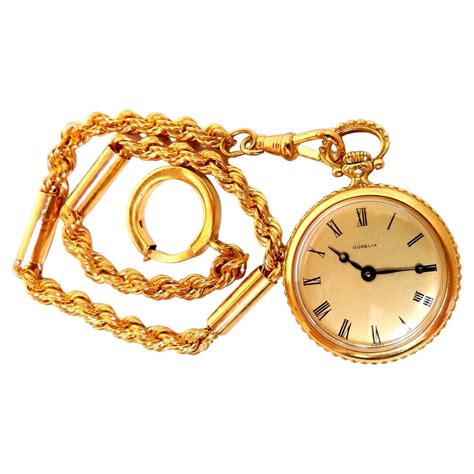 Multi Color Gold Ancient Chain Driven Pocket Watch at 1stDibs