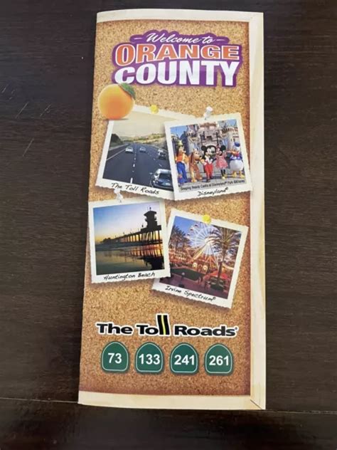 2018 ORANGE COUNTY Toll Roads Guide Map Brochure Disneyland £3.00 ...