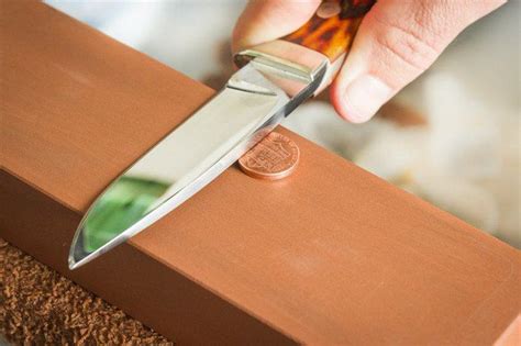 two-penny knife sharpening trick | Knife, How to sharpen a knife, Knife sharpening