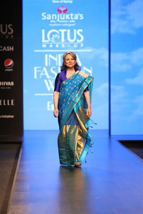 Sharmila Tagore Walks The Ramp At Lotus Fashion Week 2019