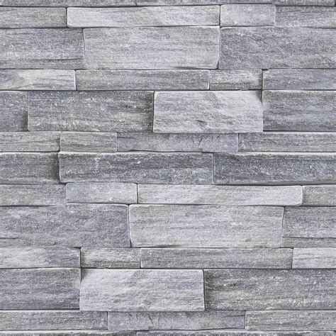 Superfresco Easy 52cm x 10m Grey Stone Wall Wallpaper - Bunnings Australia