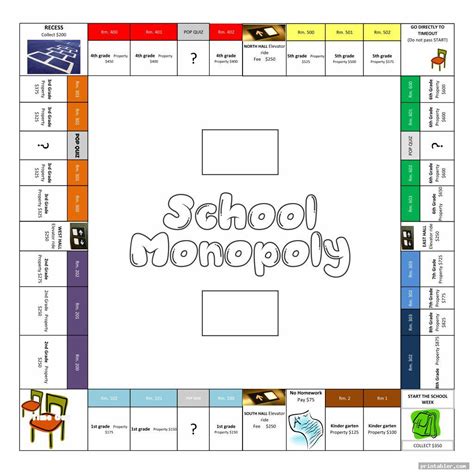 Printable Monopoly Board Game