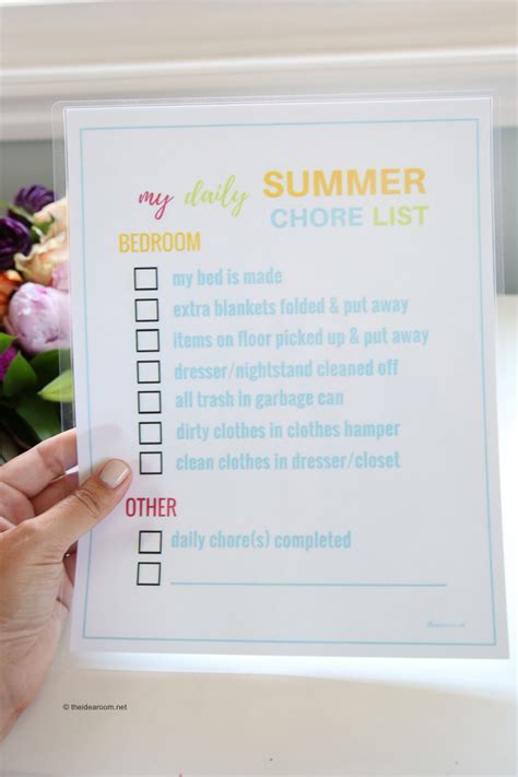 Chore Charts for Kids - The Idea Room