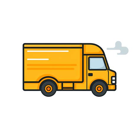 Ai generated delivery truck icon, flat style, isolated on transparent ...