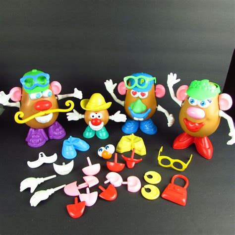 Mr Potato Head Lot 4 Bodies 57 Mixed Parts Accessories Hats Glasses ...