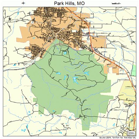 Park Hills Missouri Street Map 2956272