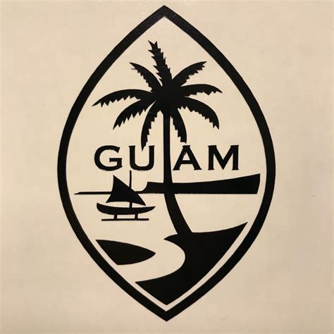 Guam Flag Seal Vinyl Decal | Etsy