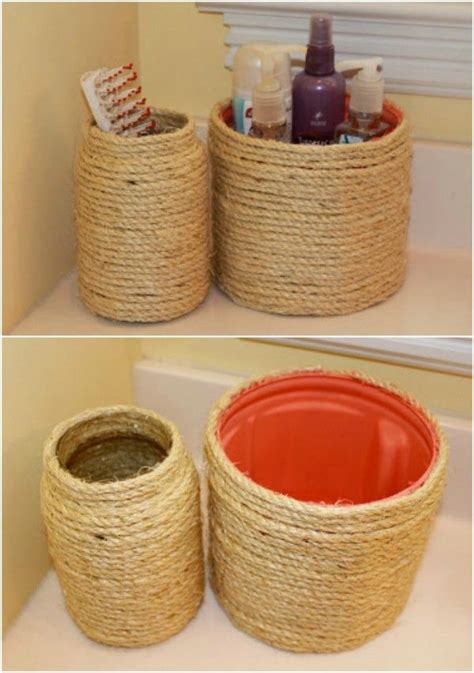 30 Crafty Repurposing Ideas For Empty Coffee Containers | Plastic container crafts, Coffee can ...