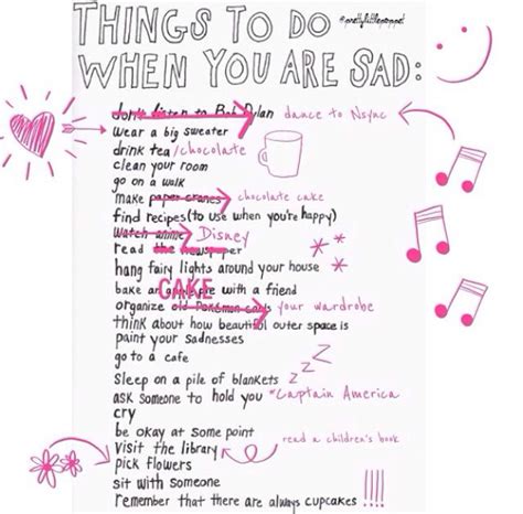 Things to do when sad...yeah the newspaper ALWAYS makes me sad but I still read it every morning ...