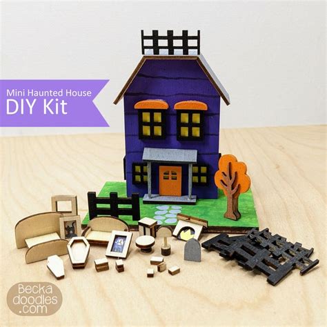 Mini Haunted House Dollhouse Kit Miniature Toy Dollhouse Kit - Etsy in 2022 | Haunted house diy ...